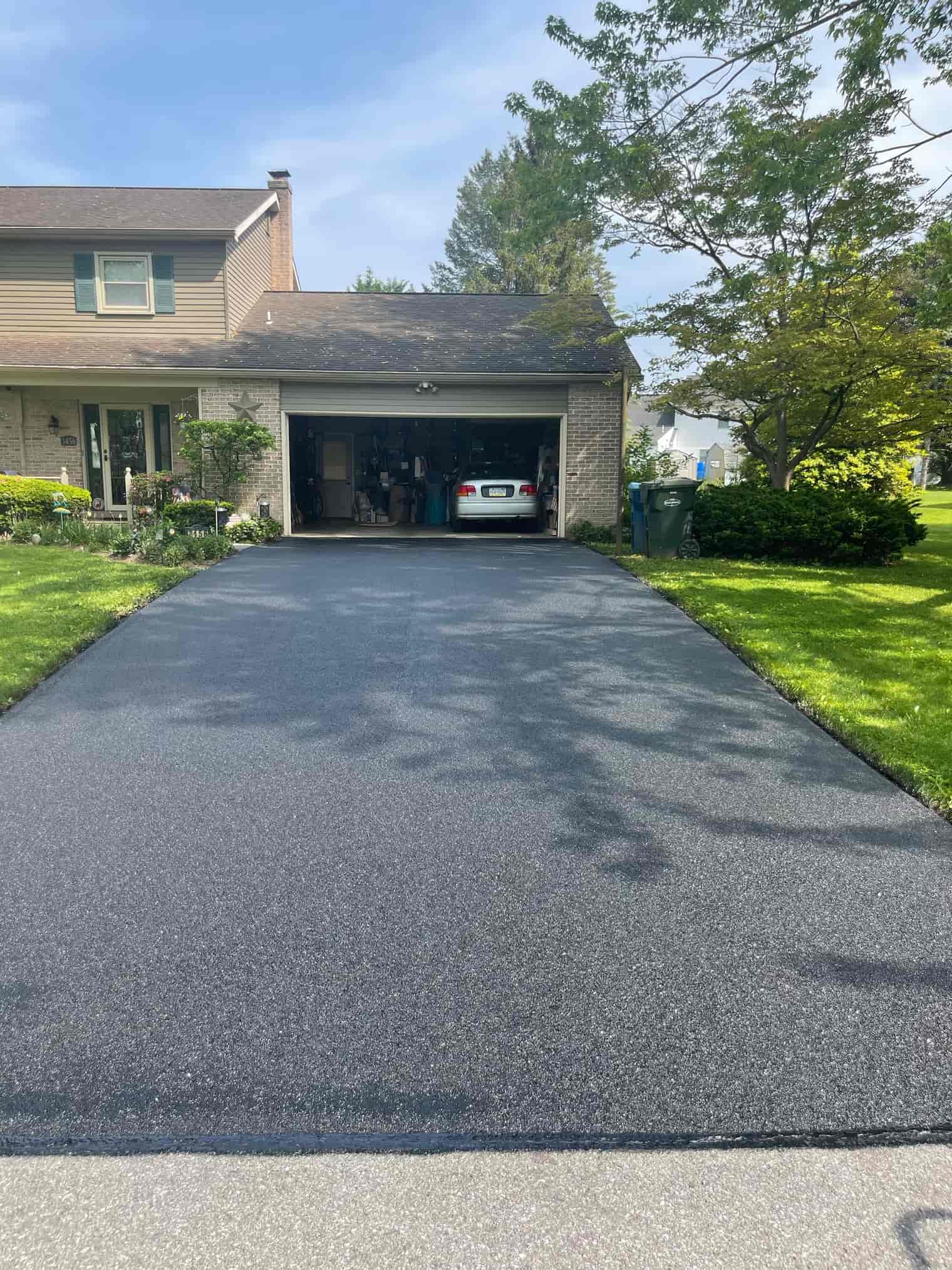 Completed residential driveway