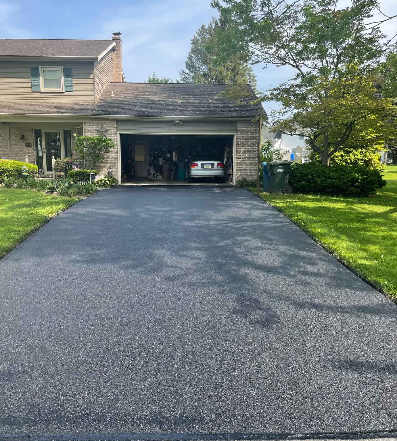 Residential driveway paving finished